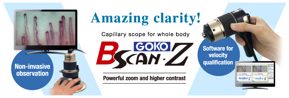 Amazing clarity! Capillary scope for whole body. Powerful zoom and higher contrast / Non-invasive / Software for qualification