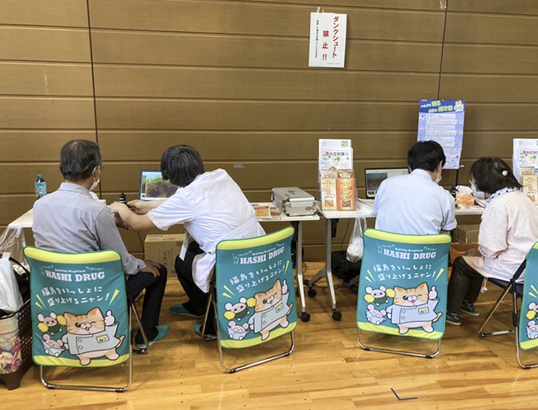 つながるフェス血流測定例の会場の様子