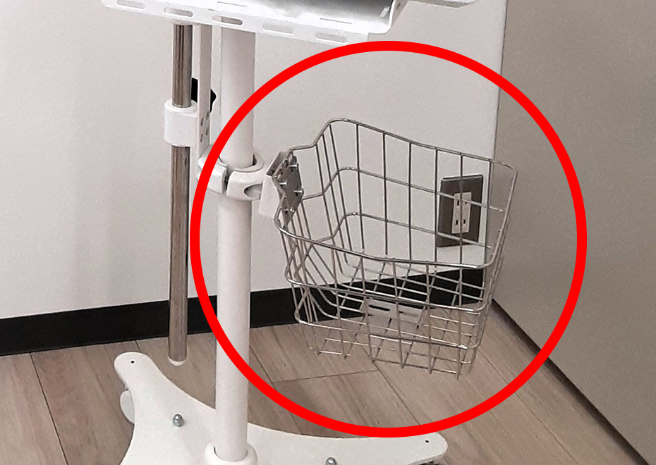 ※A basket (sold separately) is also available for storage and accessory organization.