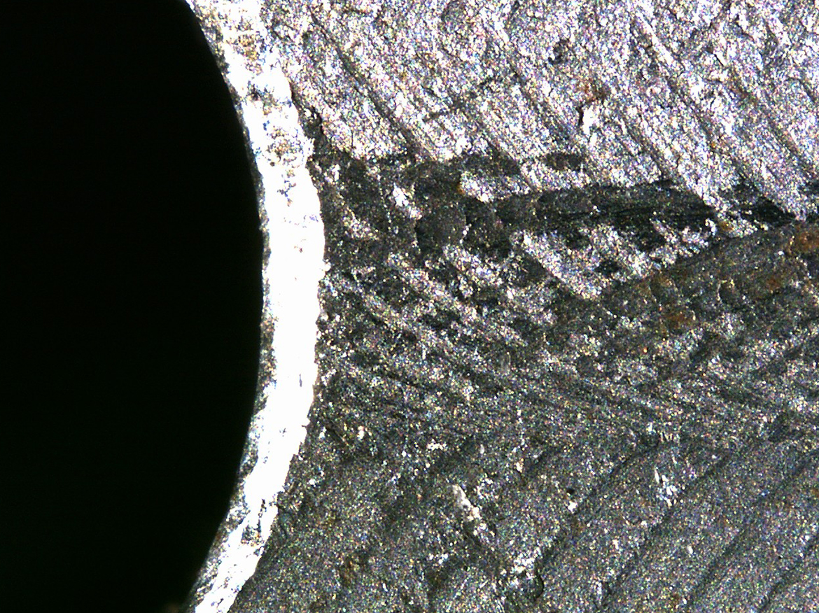 Higher magnification Surface of metal processing